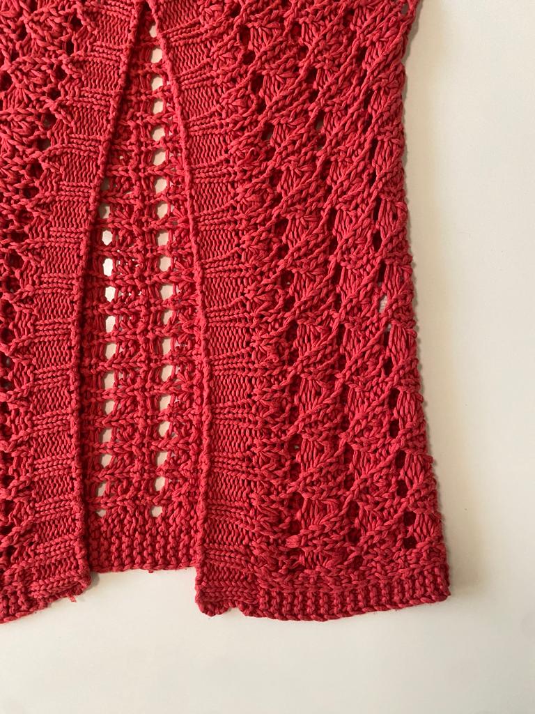 Blusa tejida rosa, Talla S, Mujer