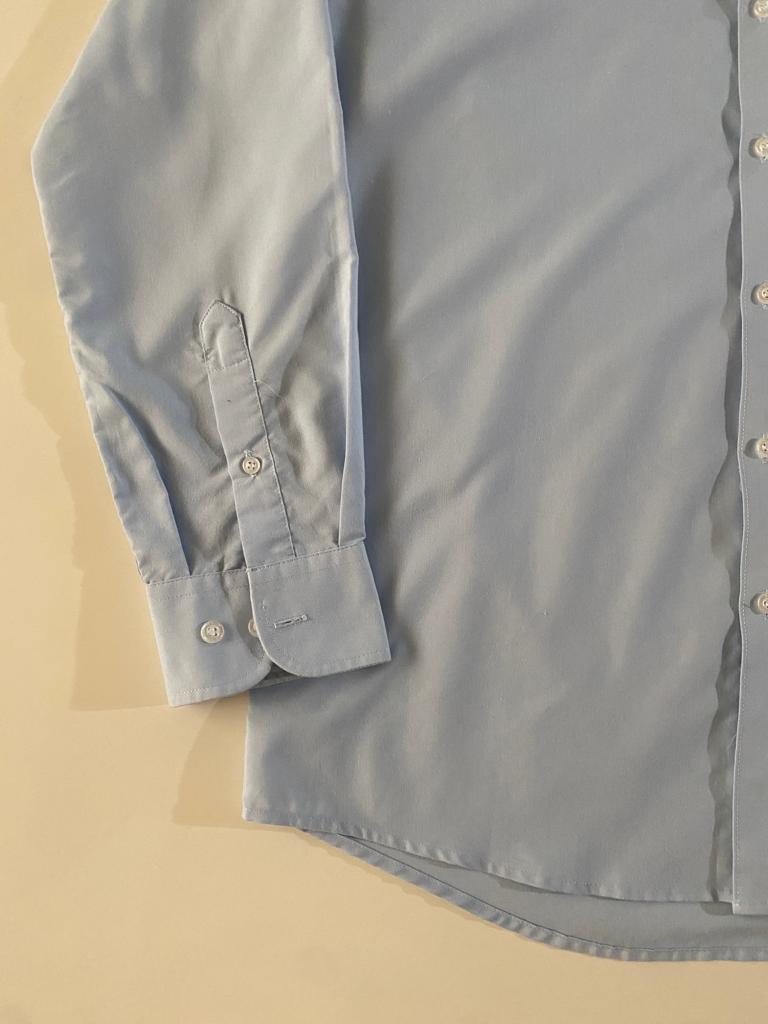Camisa de vestir celeste, Talla 16 cuello, manga 2-3, Hombre