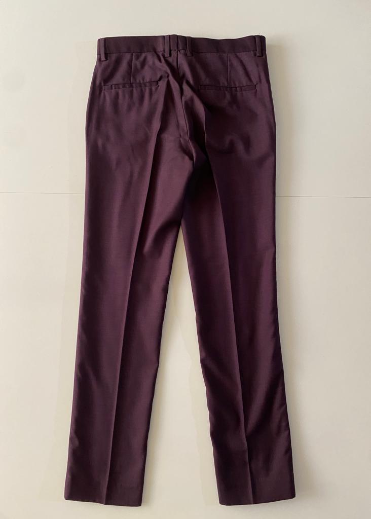 Pantalones de vestir guindos, Talla 32R Skinny Fit, Hombre