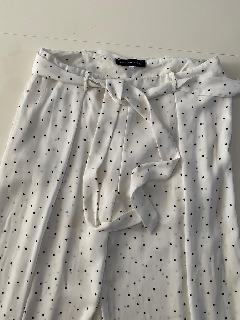 Pantalones anchos de lunares, Talla L, Mujer