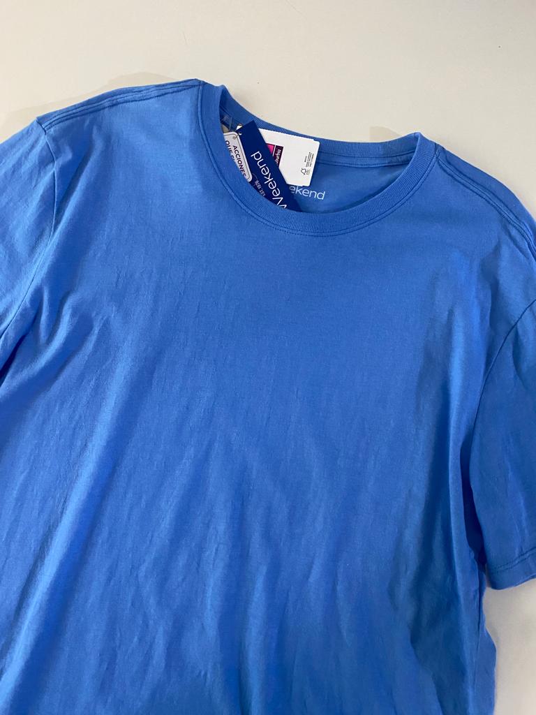 Playera lisa celeste, Talla XL, Hombre