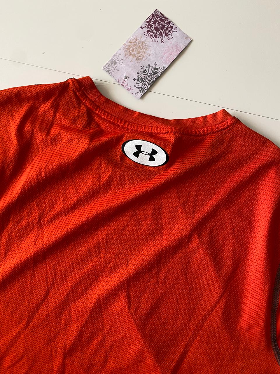 Playera deportiva naranja, Talla S, Hombre