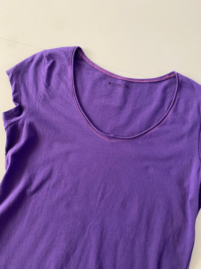 Playera basica morada, Talla M, Mujer