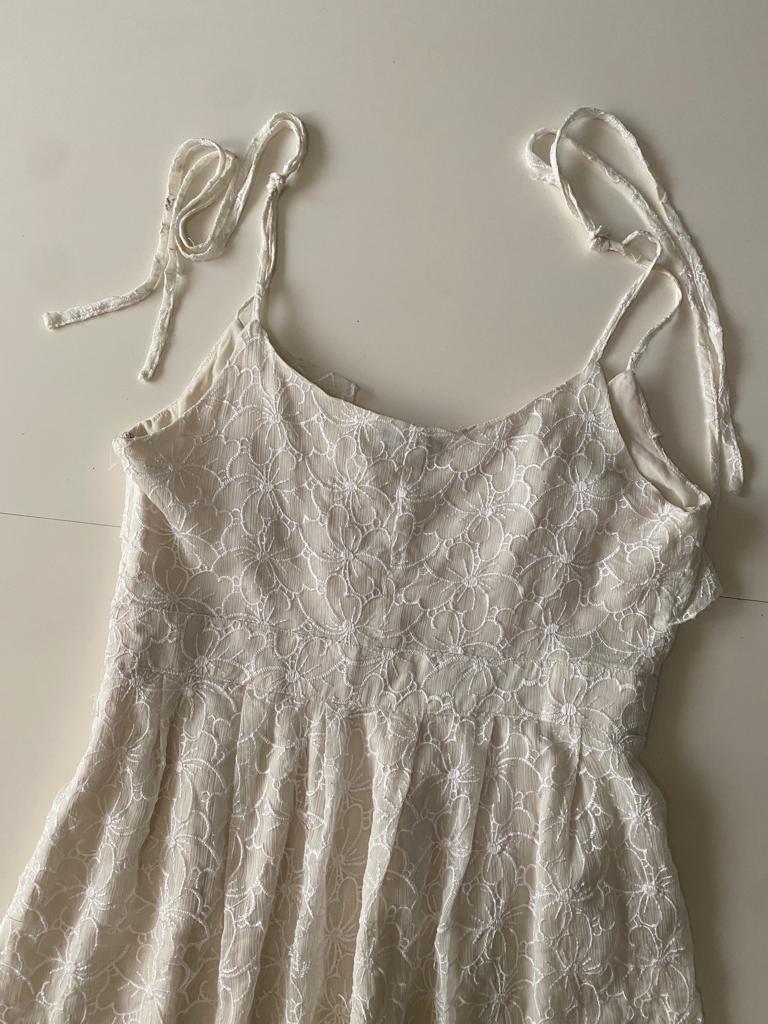 Vestido tirantes de encaje, Talla L, Mujer