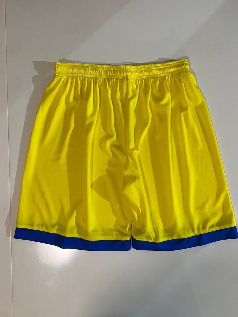 Shorts deportivos amarillos, Talla L, Hombre