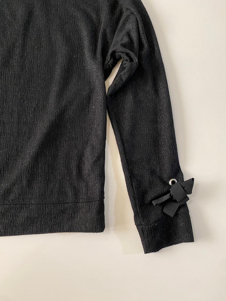 Sweter con brillos negro, Talla 14 años, Adolescente