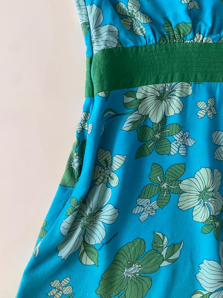 Blusa halter estampada, Talla S, Mujer