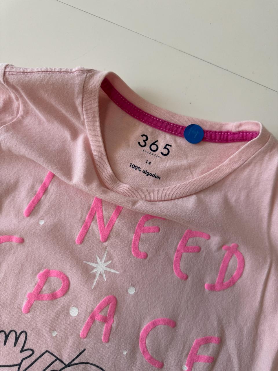 Playera con estampado de astronauta, Talla 14 años, XS, Niña, Mujer