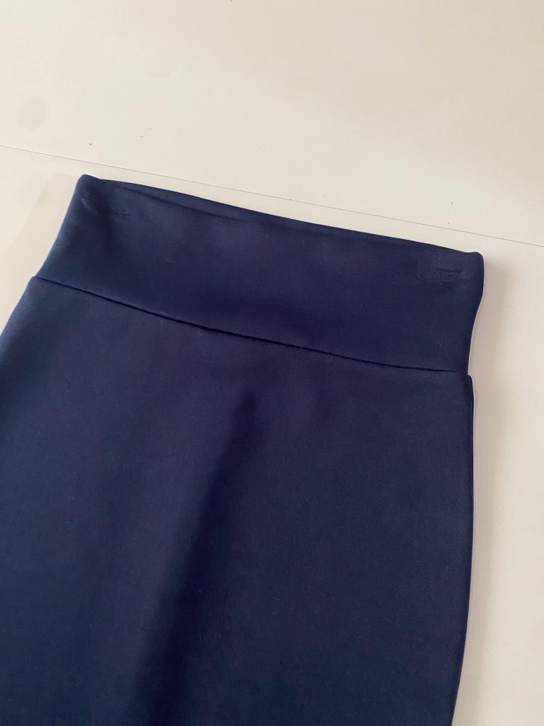 Falda stretch azul marino, Talla S, Mujer