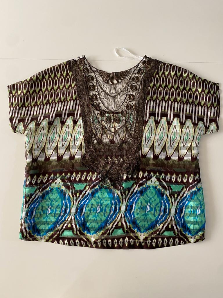 Blusa traslucida, Talla M, Mujer