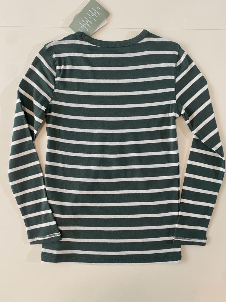 Playera rayas manga larga, Talla 8-10 años, Niño