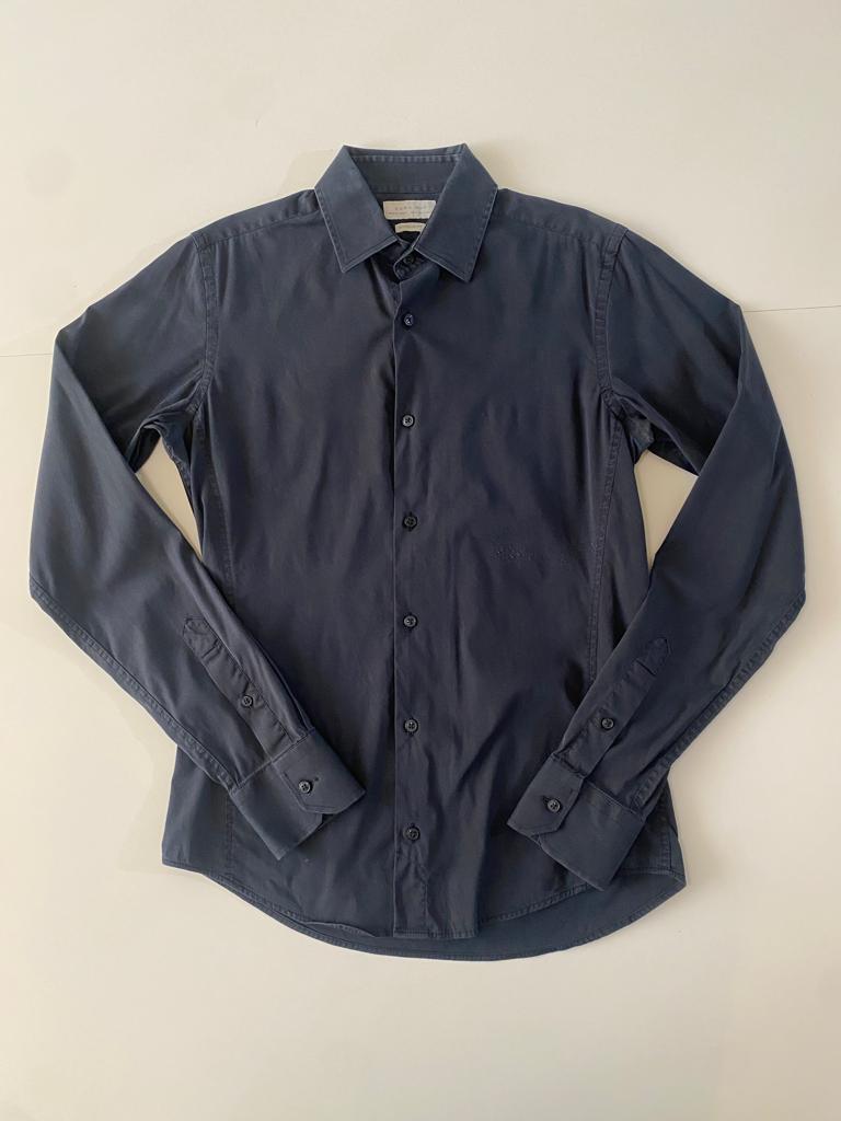 Camisa negra super slim fit, Talla S, Super Slim Fit, Hombre