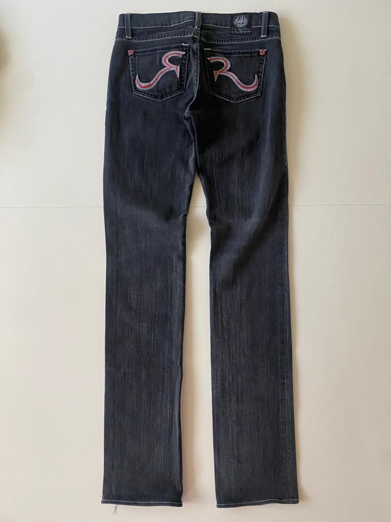 Jeans vintage negros, Talla 26, Mujer