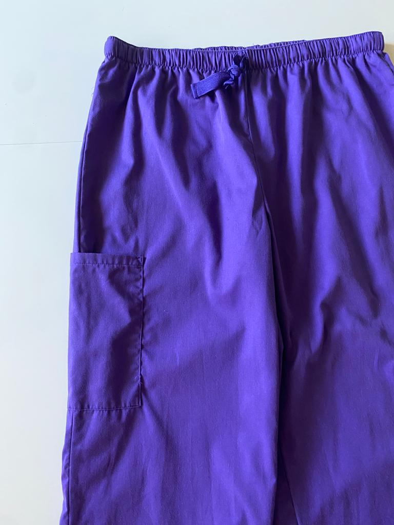 Pantalones medicos morados, Talla XL, Mujer