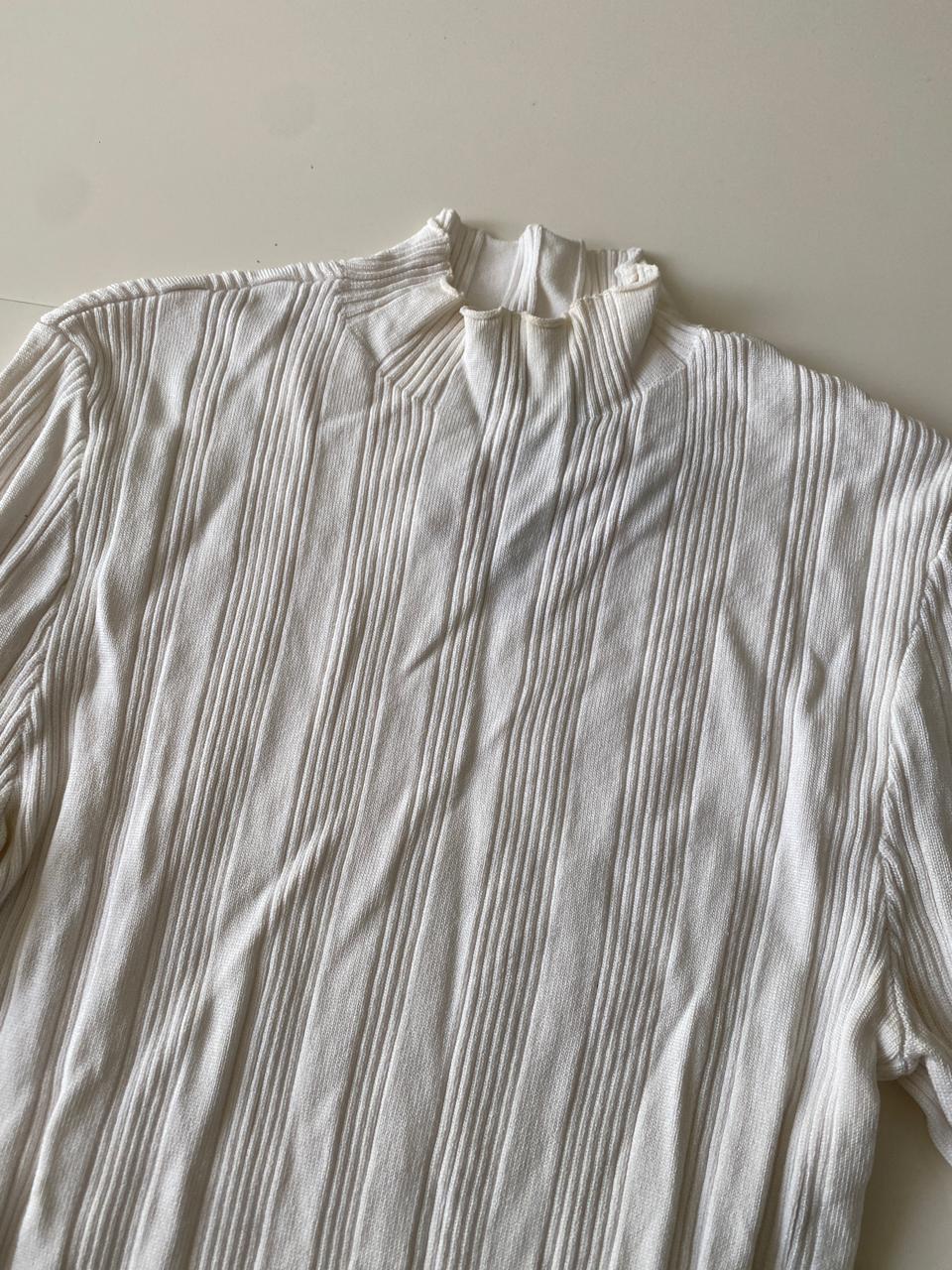 Blusa acanalada, Talla S, Mujer