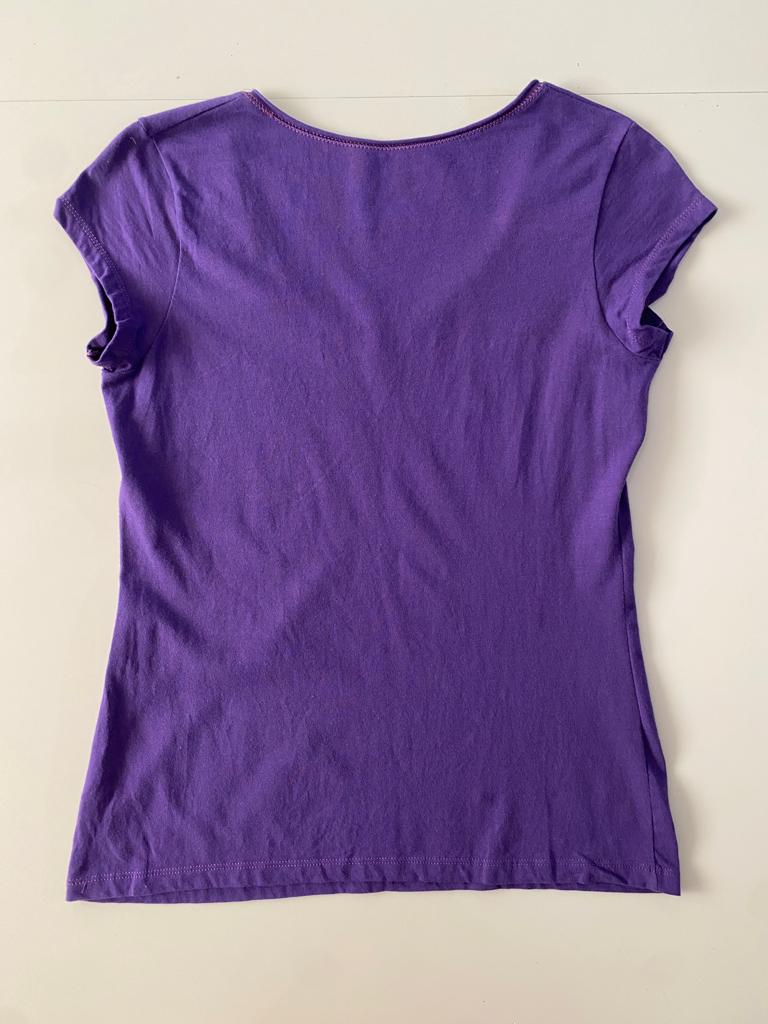 Playera basica morada, Talla M, Mujer