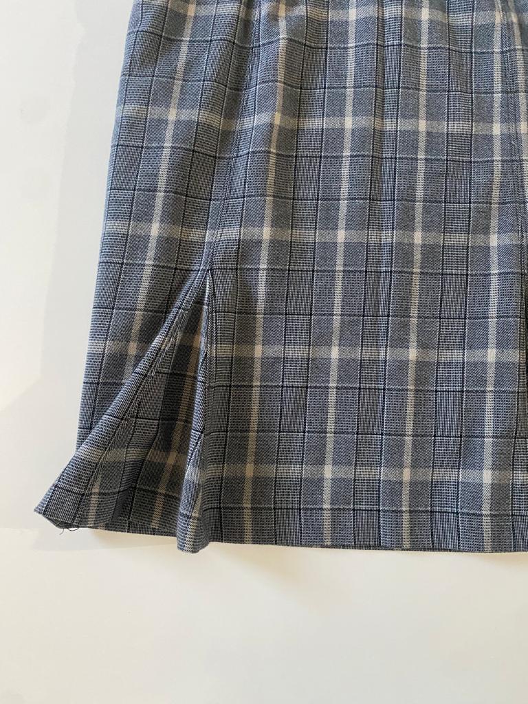 Vestido strapless de cuadros, Talla XS, Mujer