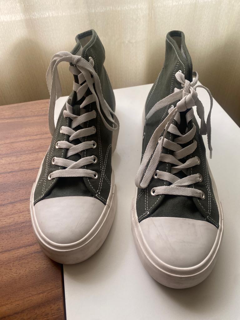Tenis de botin verde olivo, Talla 43Eu, 10Usa, 28Mx, Hombre