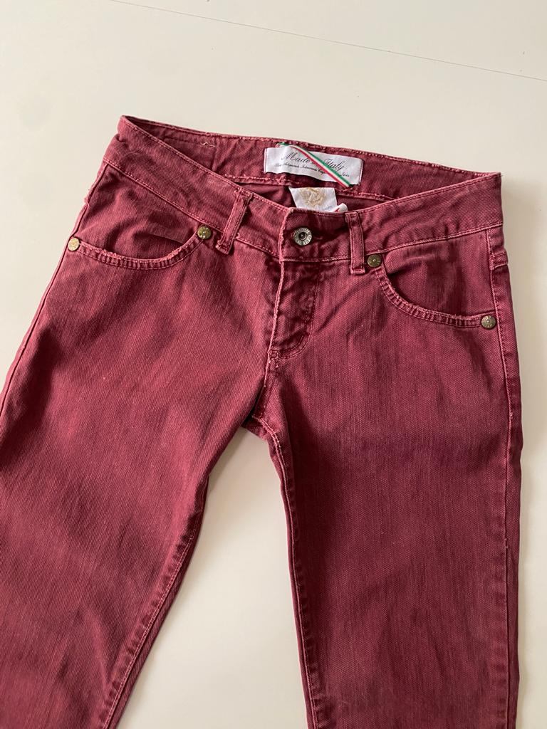 Jeans tiro bajo guindos, Talla 27, Mujer