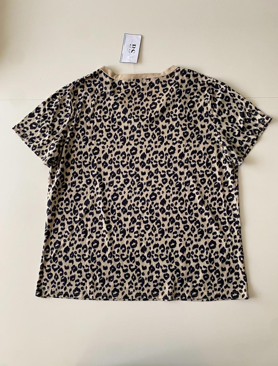 Playera animal print, Talla XL, Mujer
