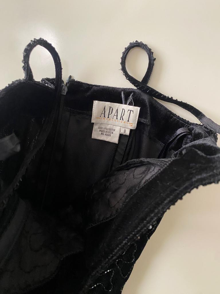 Camisola de terciopelo bordada, Talla 8, M, Mujer