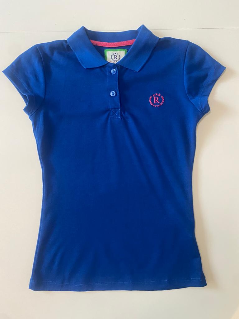 Polo azul rey, Talla S, Mujer