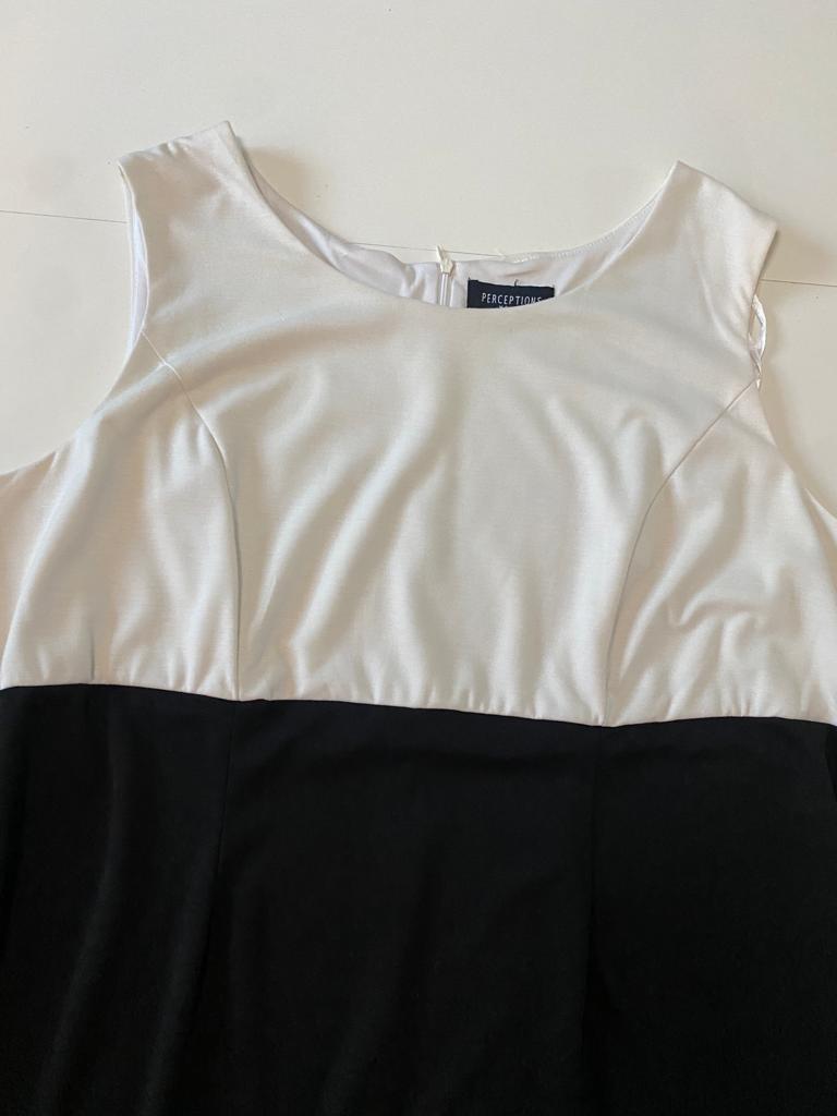 Vestido bicolor, Talla 3XL, Mujer, Talla extra