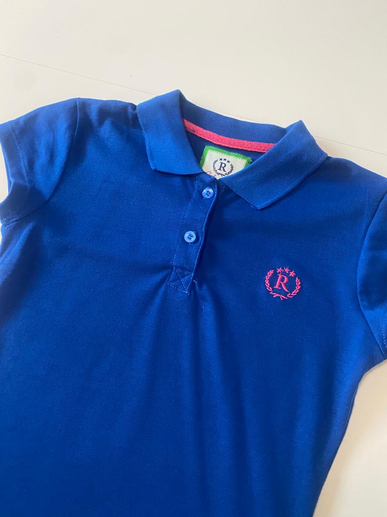 Polo azul rey, Talla S, Mujer