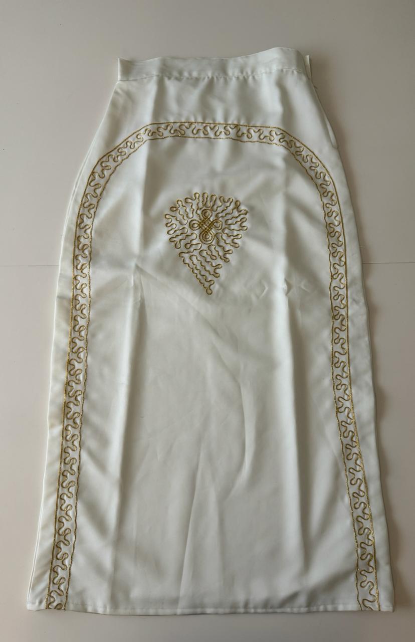 Traje 3 piezas charro beige, Talla M, Mujer