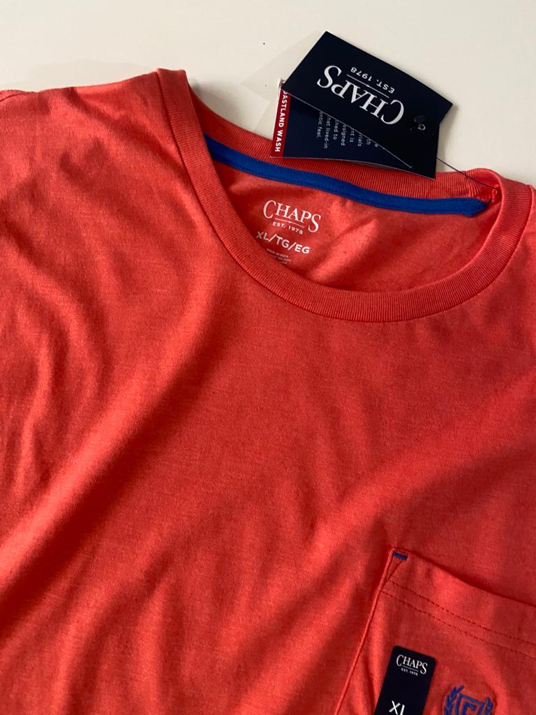 Playera lisa naranja, Talla XL, Hombre