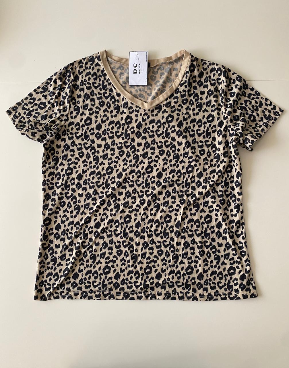 Playera animal print, Talla XL, Mujer