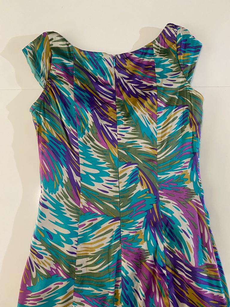 Vestido de fiesta multicolor, Talla 4, Mujer