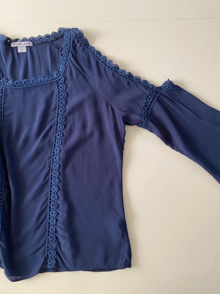 Blusa sin hombros, Talla 12 Petite, Mujer