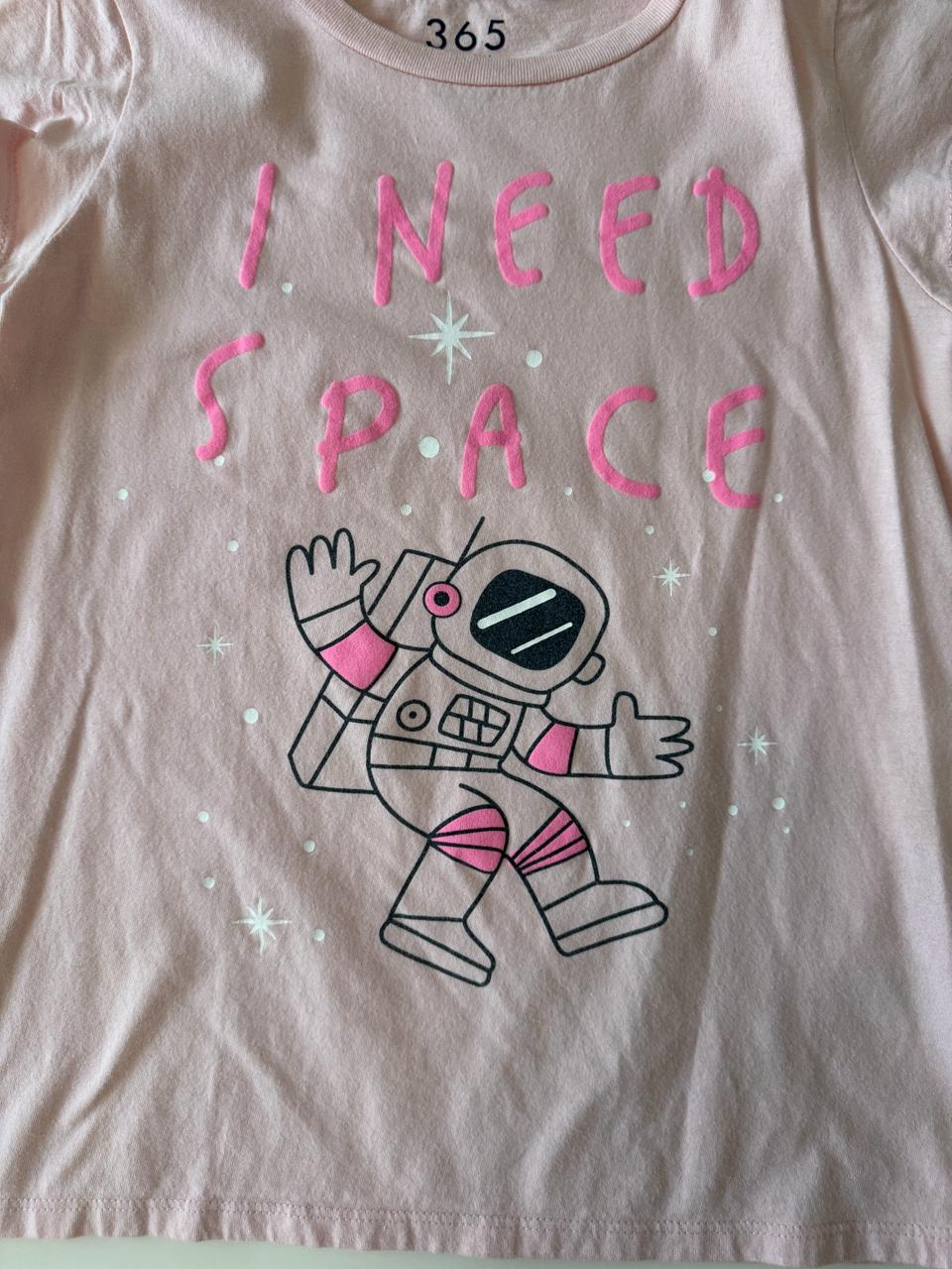 Playera con estampado de astronauta, Talla 14 años, XS, Niña, Mujer