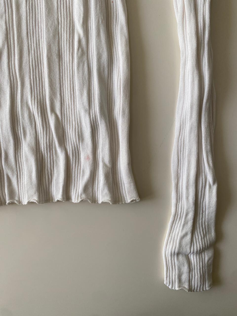 Blusa acanalada, Talla S, Mujer