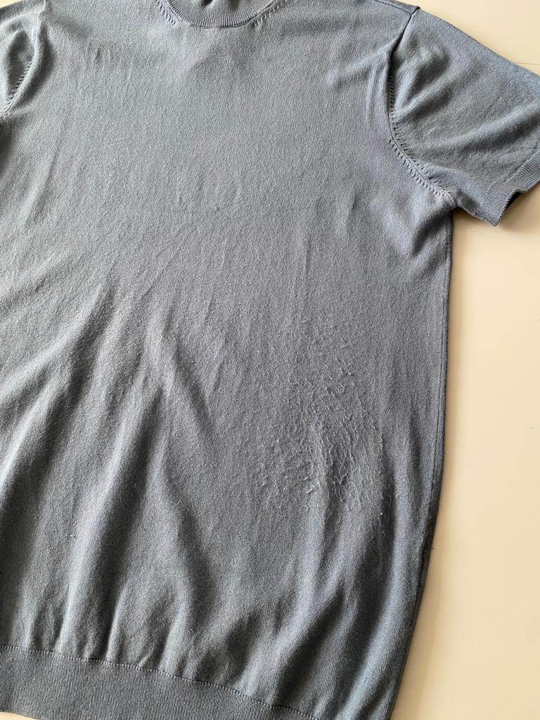 Tshirt de punto celeste, Talla M, Hombre