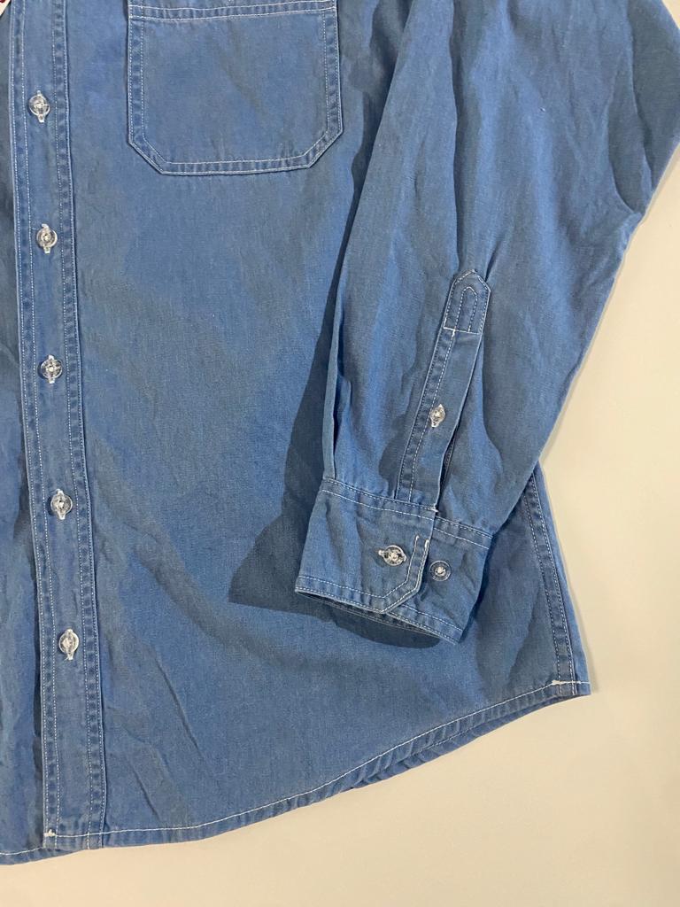 Camisa de mezclilla clara, Talla M, Hombre