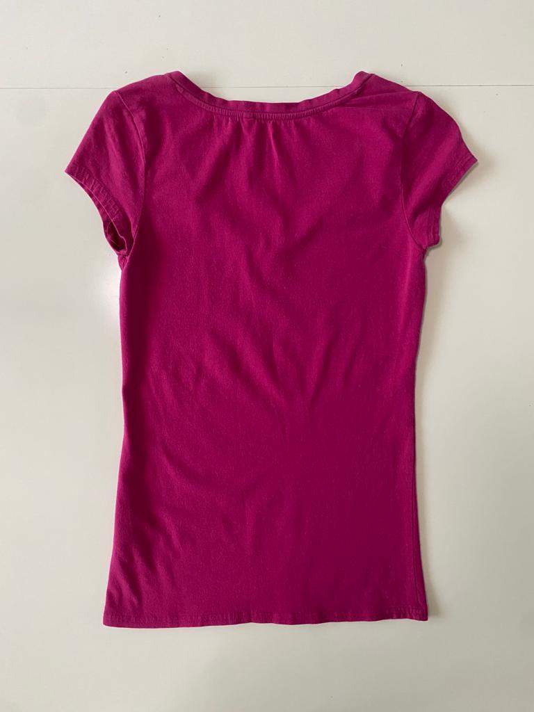 Playera basica rosa, Talla XS, Mujer