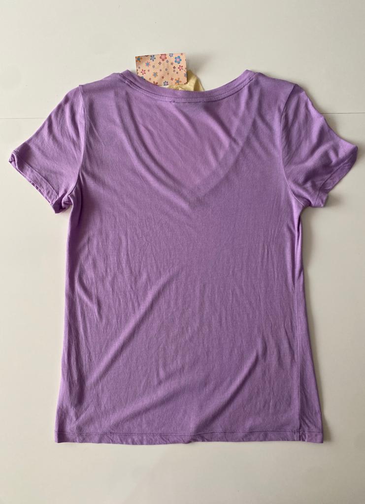 Playera basica lila, Talla S, Mujer