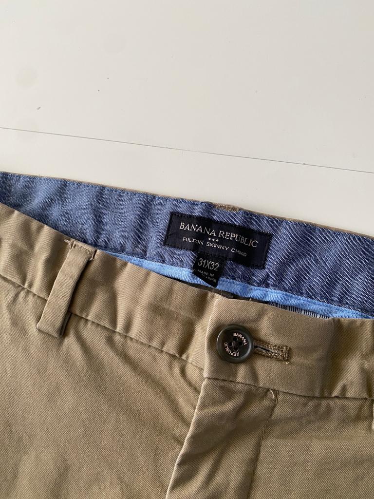 Pantalones chinos beige, Talla 31 x 32, Hombre