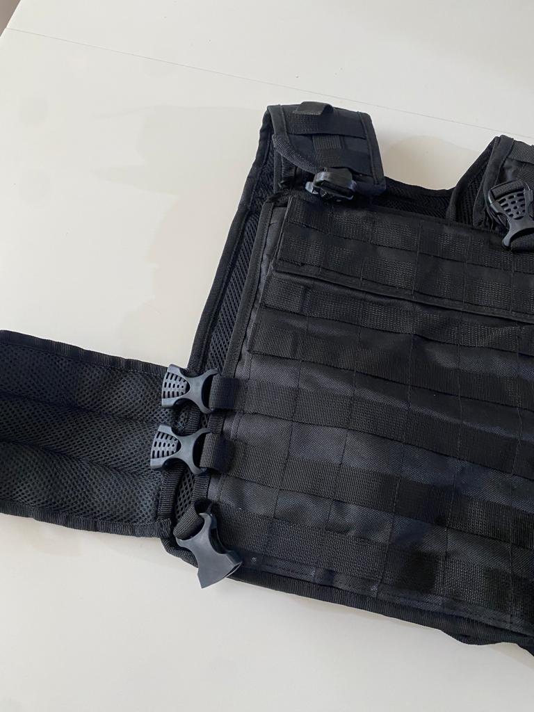 Chaleco negro protector, Unisex, Unitalla