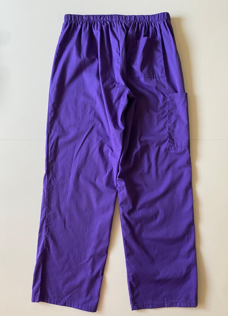Pantalones medicos morados, Talla XL, Mujer