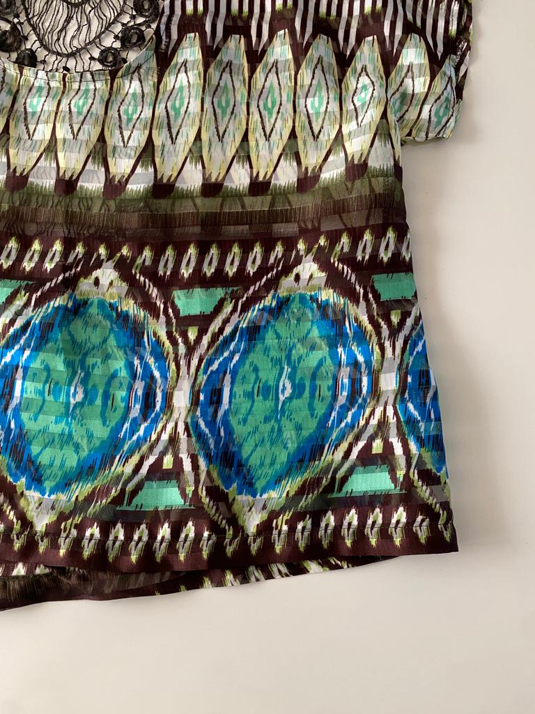 Blusa traslucida, Talla M, Mujer