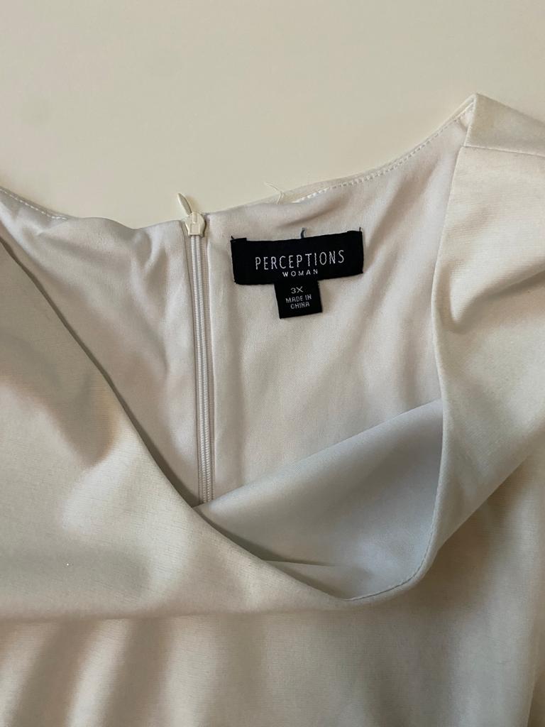 Vestido bicolor, Talla 3XL, Mujer, Talla extra