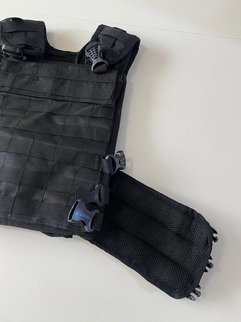 Chaleco negro protector, Unisex, Unitalla