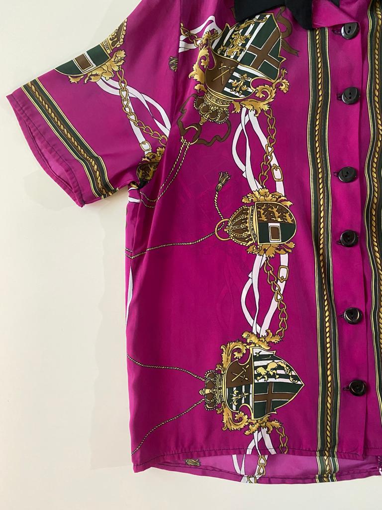 Camisa estampada cadenas, Talla M/L, Mujer