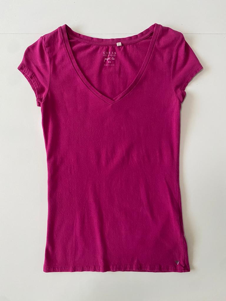 Playera basica rosa, Talla XS, Mujer