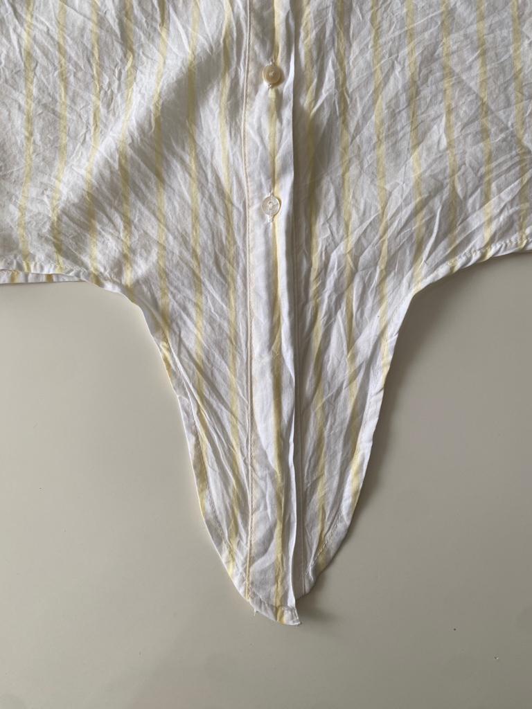 Camisa a rayas, crop, Talla XS, 24, Mujer