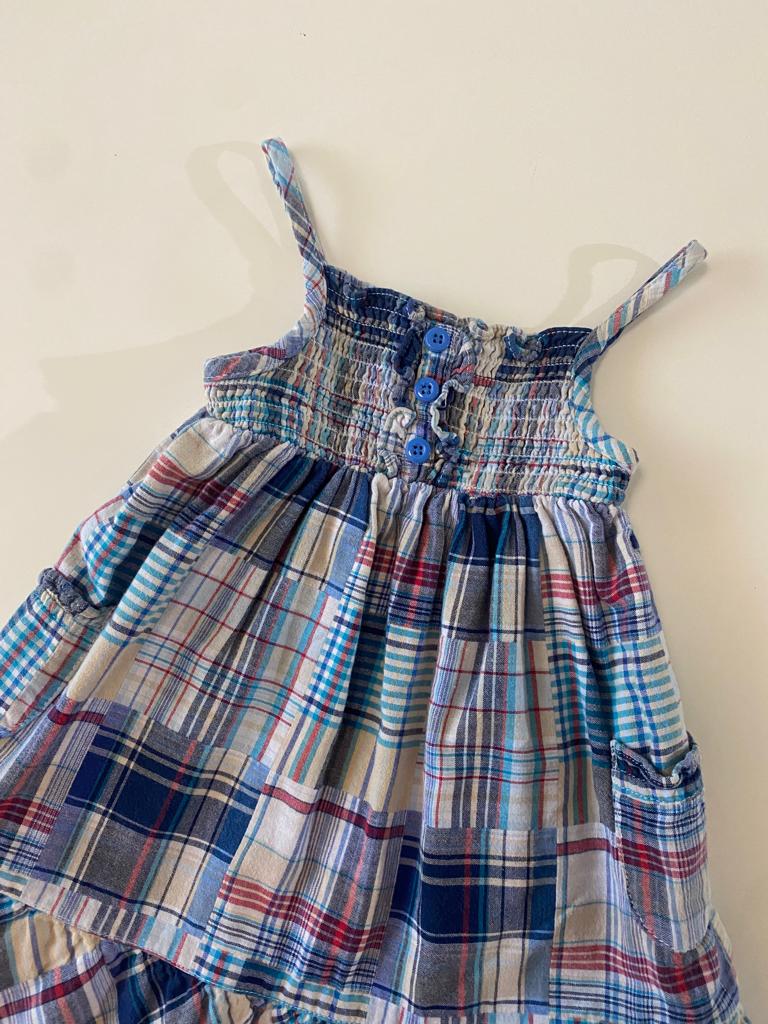Vestido de cuadros, Talla 18 meses, Bebé