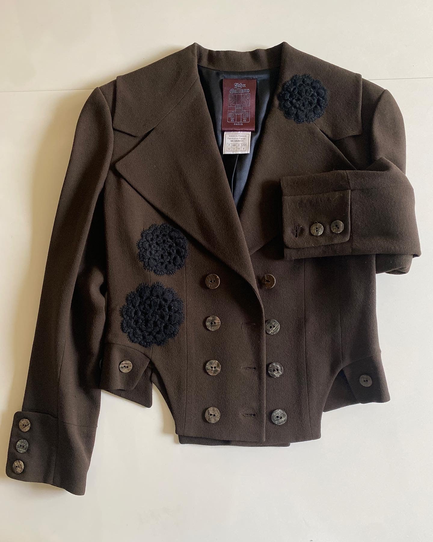 RENTA: Saco John Galliano, talla 8, Mujer